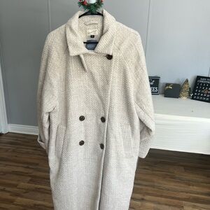 Universal Thread Women's Light Gray Pea Coat